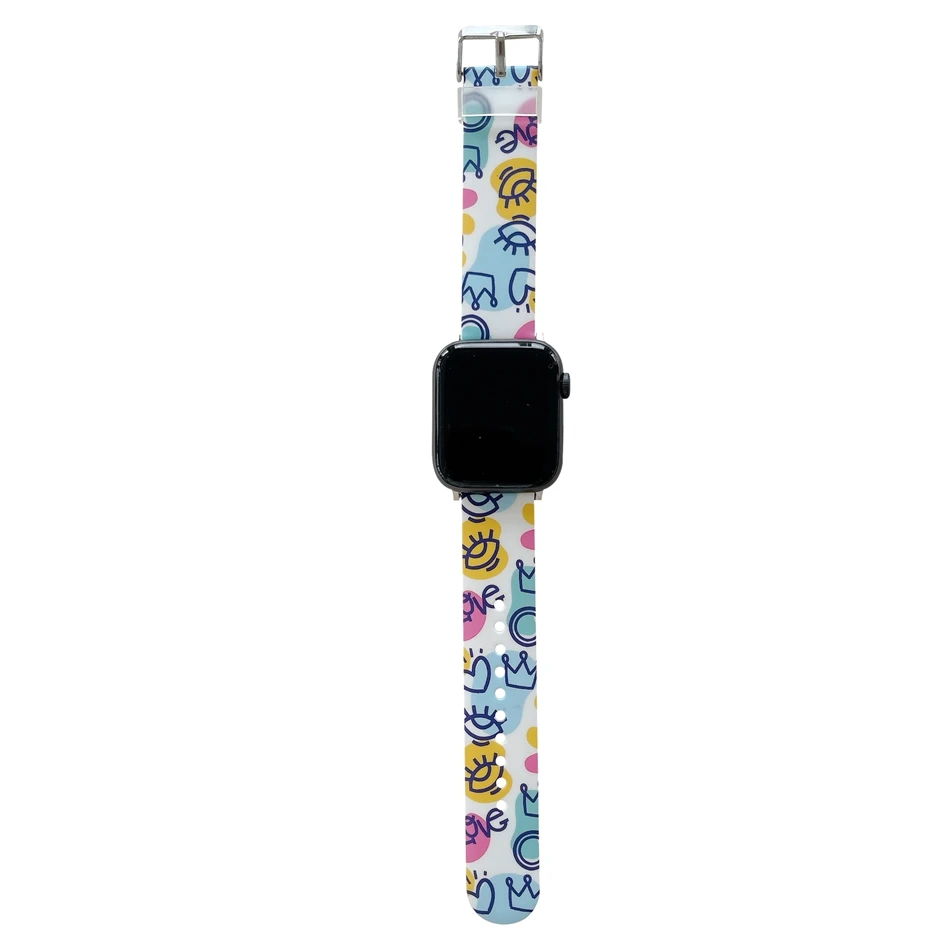 

Newest Colorful Strap For Apple Watch Band 44/40/ 38/42mm Silicone Smartwatch Watchband Bracelet IWatch 3 4 5 6 Se Band
