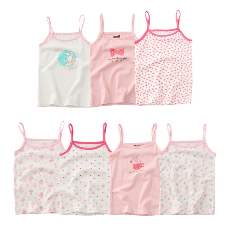 Хлопковая футболка для девочек летняя детей топы с героями мультфильмов детская