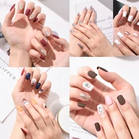 fake nails art designs short stick press on false kiss display clear tipsy set full cover artificial packaging nail tipswith