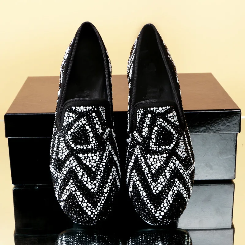 Лоферы со стразами женская повседневная обувь на плоской подошве с кристаллами