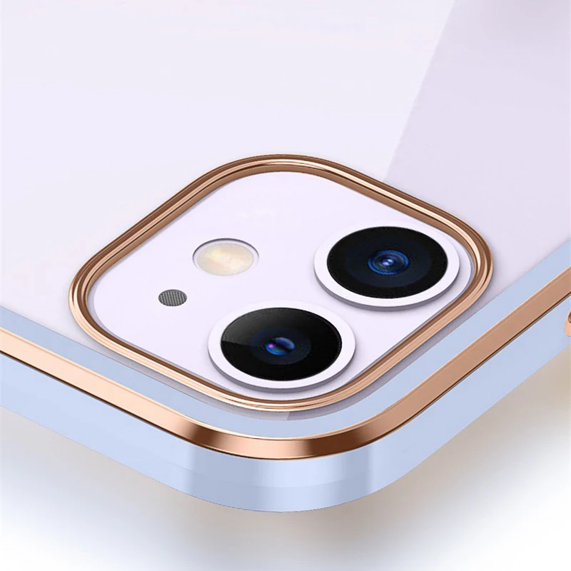 

Square Plating Frame Case For iPhone 11 Cases Silicon Transparent Funda On Iphone 12 Pro Max Mini XR 7 8 Plus X XS SE 2020 Cover