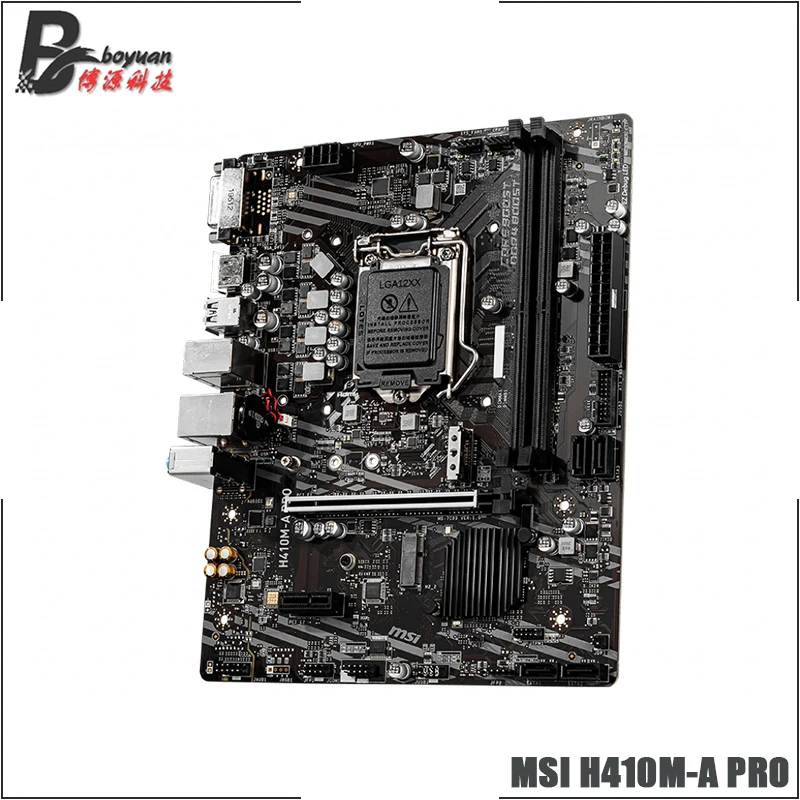 MSI H410M A PRO mATX Intel H410 DDR4 M.2 2933(JEDEC) USB 3.2 Gen 64G Support 10 gen LGA 1200 CPU Motherboard |