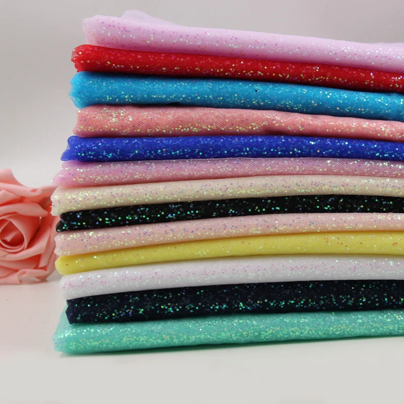 Блестящая многоцветная ткань тюль сетка из органзы для сада свадьбы вечеринки