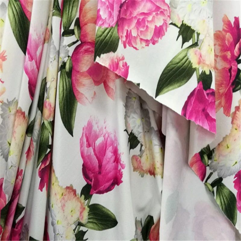 Эластичная ткань с цветочным принтом пиона 2020 высококачественная сделай сам