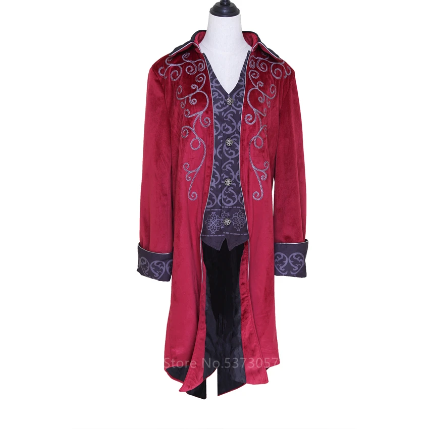 Мужской смокинг средневековые костюмы для косплея на Хэллоуин вечернее платье в