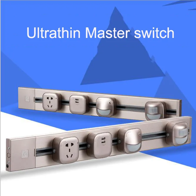 

Aluminum Alloy Track Wall Socket 3 Colors 8000W EU Standard Electrical Plug Socket Power Outlet Panel 250V 60cm 80 1m 1.2m 100CM