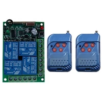 universal wireless remote control switch dc12v 24v 4ch relay receiver module with 4 channel rf remote 433 mhz transmitter