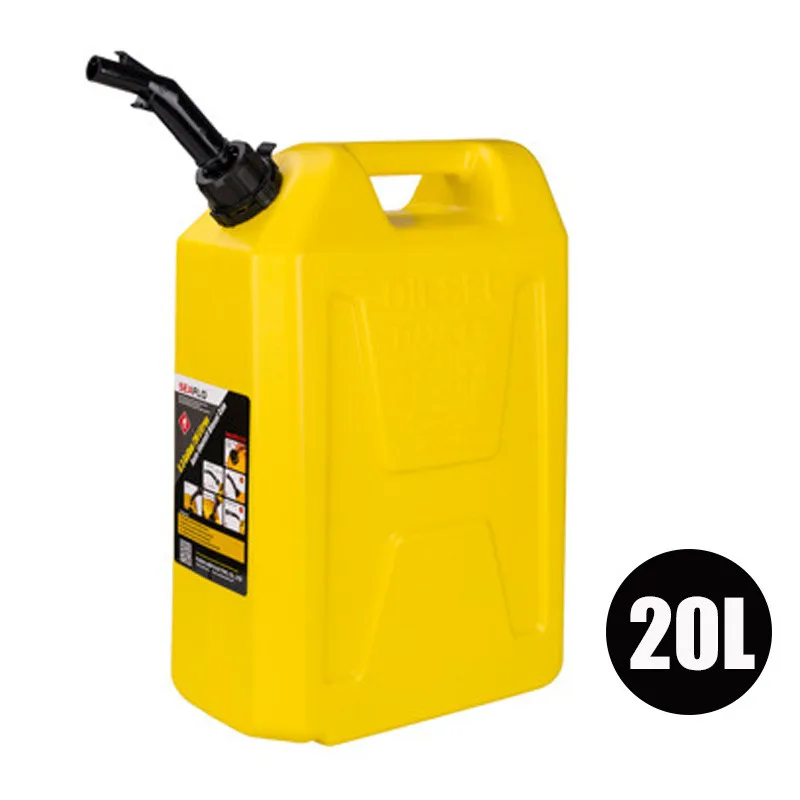 20L Yellow 5L 10L 20L Liter Plastic Spare Fuel Cans Oil Diesel Gasoline Container Jerrycan Oil Motorcycle Car Oil Petrol Can Canister Tanks - Название цвета: 20L Yellow
