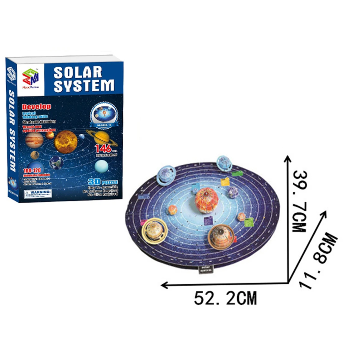 

146Pcs 3D Solar System Puzzle Set Planet Puzzle Board Game 3D Paper DIY Jigsaw Puzzle Toy 3d Puzzle Toys Model For Children Boys