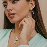 high quality trendy long stars pendant dangle earrings for noble luxury women girl fashion daily party show 2021 super hot gift
