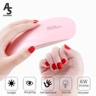 1 шт., светодиодсветодиодный лампа для сушки гель-лака для ногтей, 6 Вт