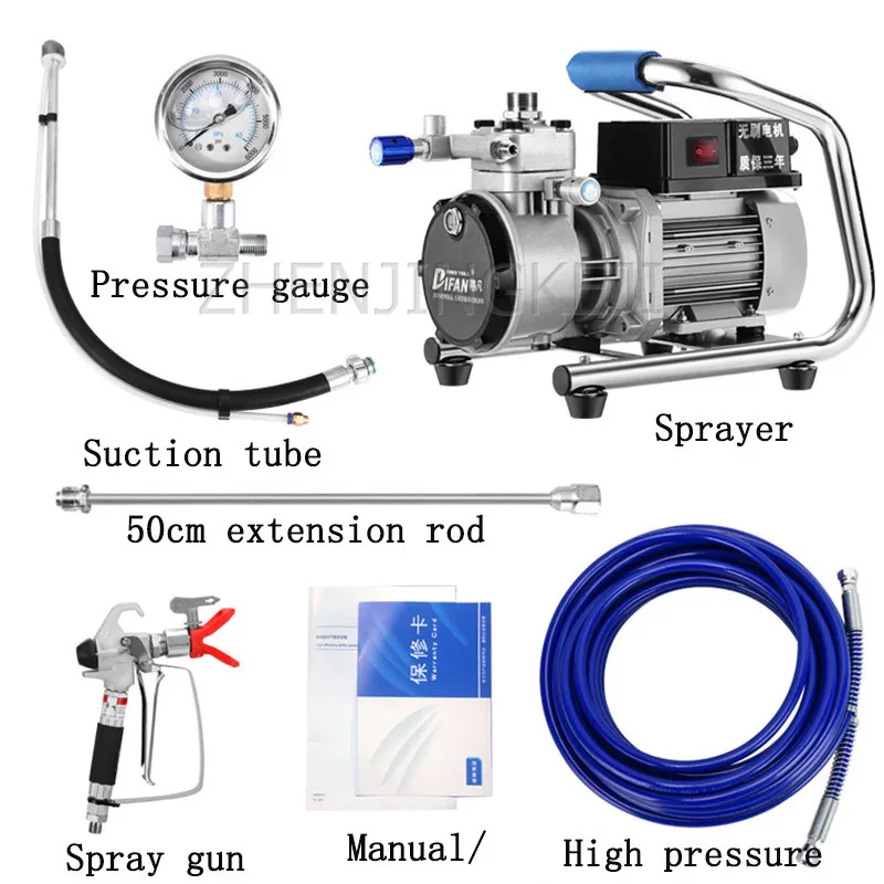 

220V Electric Paint Spraying Machine Latex Paint Brushless High Pressure Large Flow Airless Tool Multifunction Coating Equipment