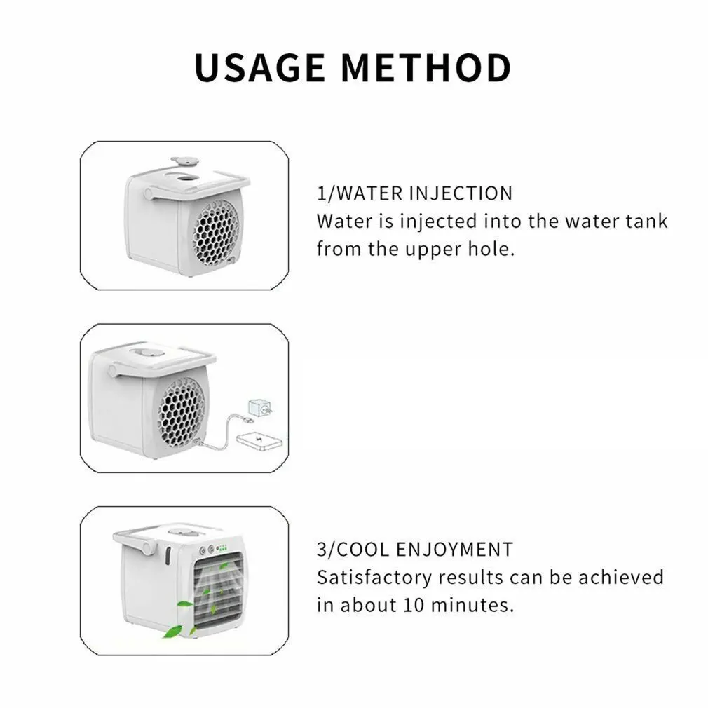 Usb маленький Кондиционер мини вентилятор для дома и офиса охладитель воздуха