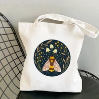 2021 shopper harvester of gold printed tote bag women harajuku shopper handbag girl shoulder shopping bag lady canvas bag