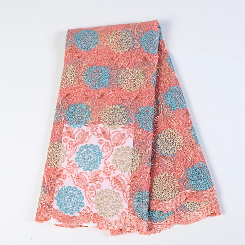 Горячая Распродажа африканская кружевная ткань высокого качества с вышивкой