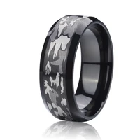 anniversay alliance black tungsten rings for men wedding band couple rings 8mm width cool camo army military mens ring