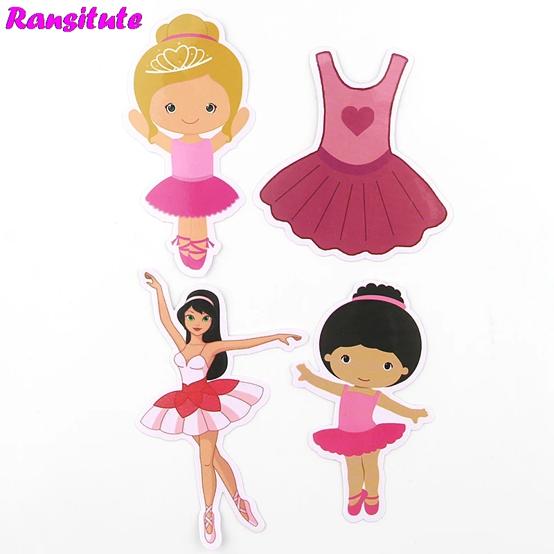 16 шт./компл. балетка девочка ПВХ водонепроницаемая Веселая наклейка на игрушки