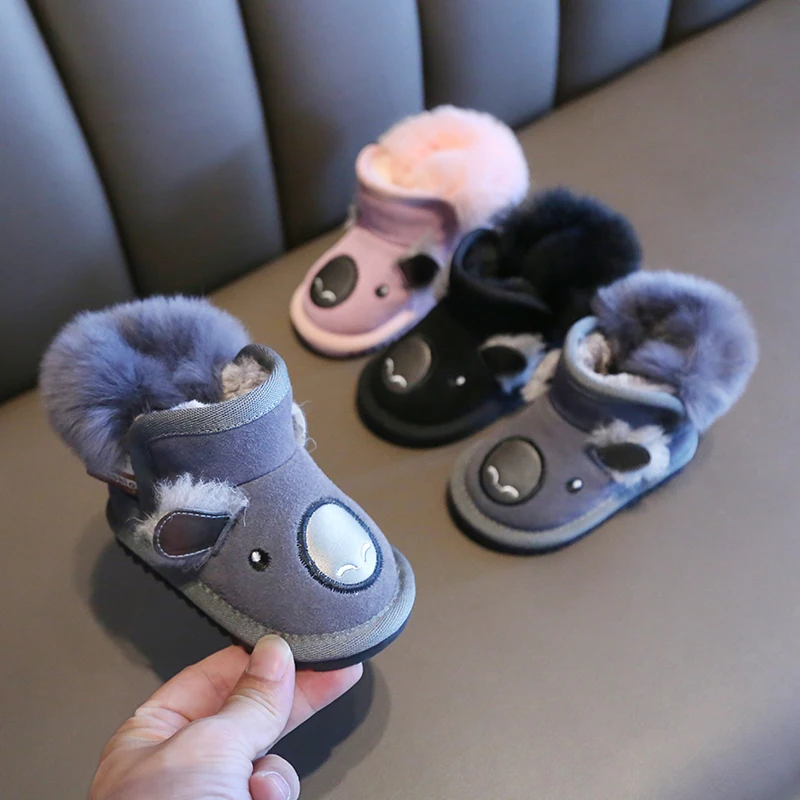 2019 г. Зимние детские зимние ботинки для малышей мальчиков и девочек нескользящая