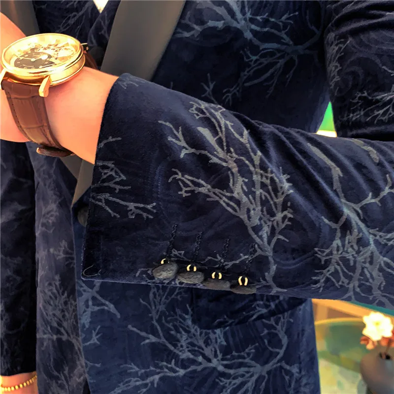 2020 зимние Для мужчин Вельветовые колготки с принтом High End Банкетный роскошный