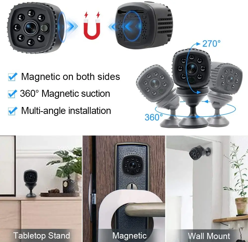 Wi Fi мини камера ночного видения Видеокамера HD видео удаленный Микро IP Встроенный