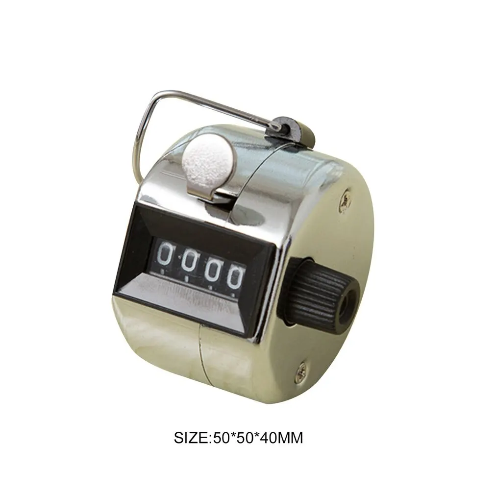 

4 Digit Metal Counter Hand Tally Counters 4 Pack Mechanical Lap Tracker Manual Clicker With Metal Finger Ring Hoop Holder
