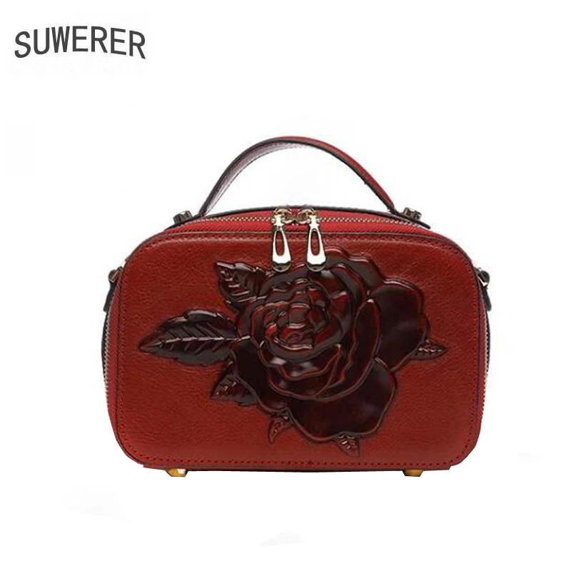 

SUWERER Genuine Leather women bags for women 2020 new luxury handbags women bags designer real cowhide bag