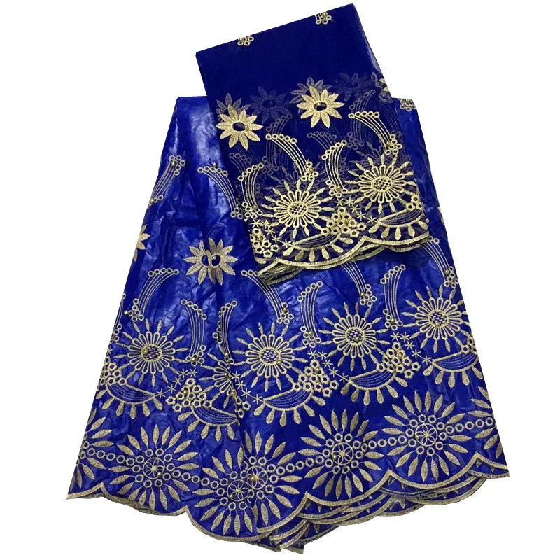 Африканская ткань высокого качества базин с бусинами вышитая кружевная