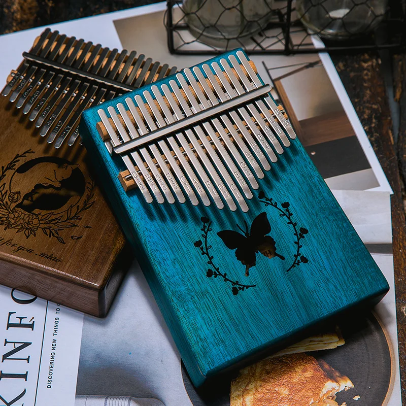 Kalimba 17 клавиш красное дерево большой палец пианино mbira музыкальный инструмент
