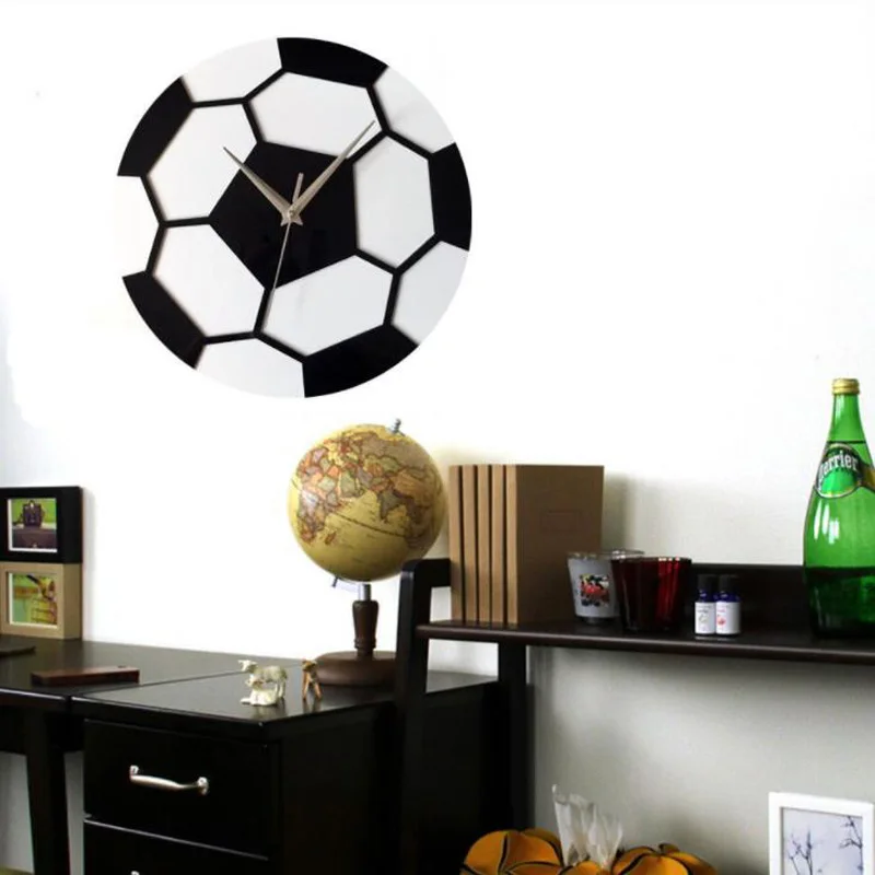 Настенные часы сделай сам с изображением футбольного мяча домашние декоративные