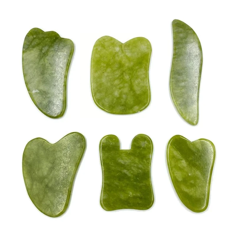 

Jade Stone Gua Sha Scraper Board Facial Massager for face Guasha Natural gouache scraper for Face Skin Lifting Beauty Care Tools
