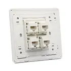 Настенная панель 86 мм RJ45 124 LAN-порт сеть Ethernet LAN CAT6 розетка панель Лицевая панель сетевой кабель розетка