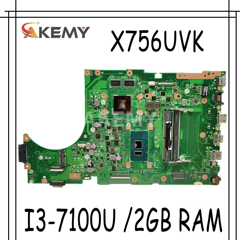 

90NB0C70-R00030 Материнская плата для ASUS X756UXK X756UVK X756UQK Материнская плата I3-7100U 2 ГБ слот GPU DDR4