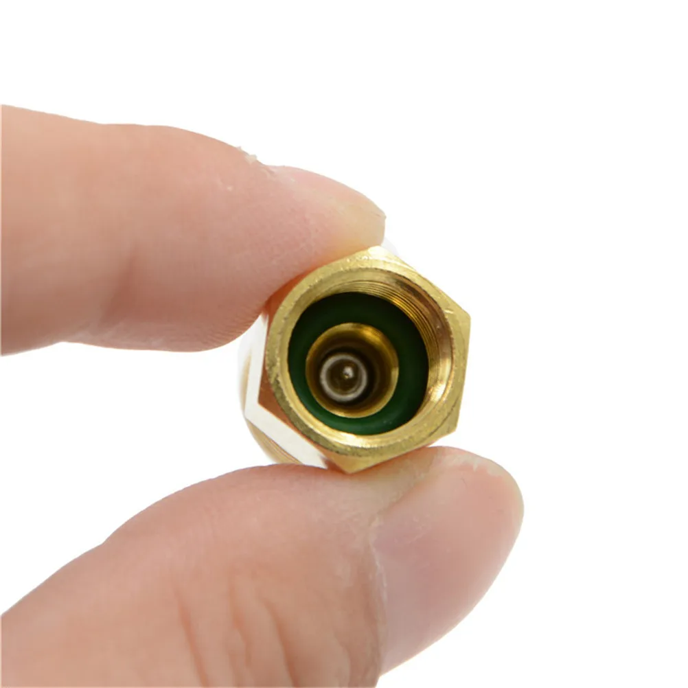 

1PCS 10mm R12 To R134a Fitting Adapter Outter 1/2" ACME Inner 1/4'' SAE Male Tool Parts Gold Color
