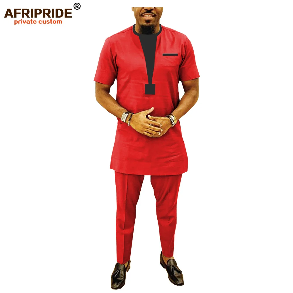 2019 африканская мужская одежда традиционный комплект Дашики рубашка и брюки из