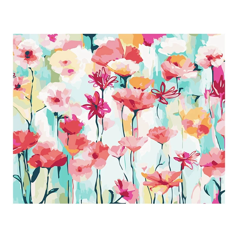 

tapb Flower DIY Painting By Numbers Adults Handpainted On Canvas Oil Pictures By Numbers Home Wall Art Decor