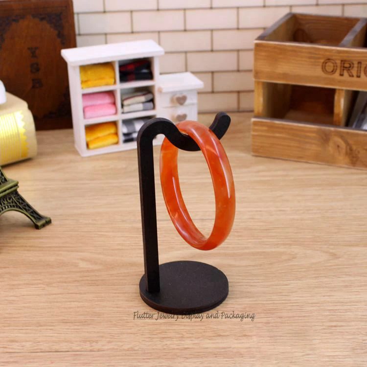 hot sale 12pcslot bracelet holder bangle hanger jewelry display stand earring showing rack organizer showcase wood and acrylic free global shipping