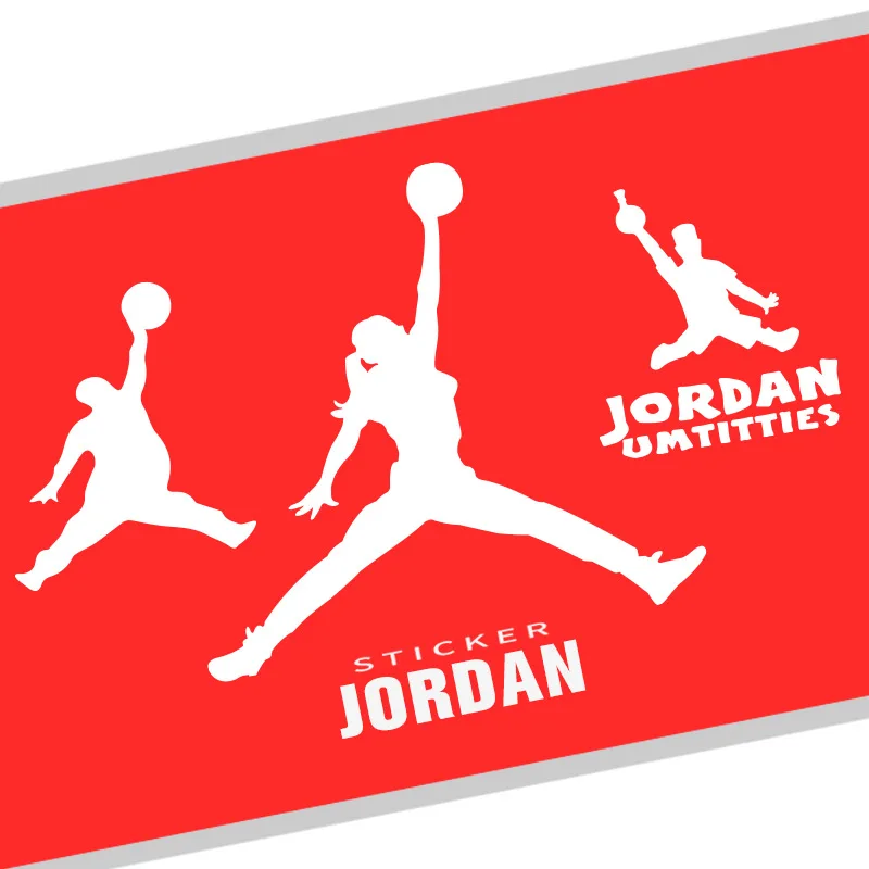 Автомобильный крутой популярный бренд Nike Air Jordan наклейки на бампер AJ трапеции женские Nike Air Jordan клейкая бумага Fat трапеции декоративные