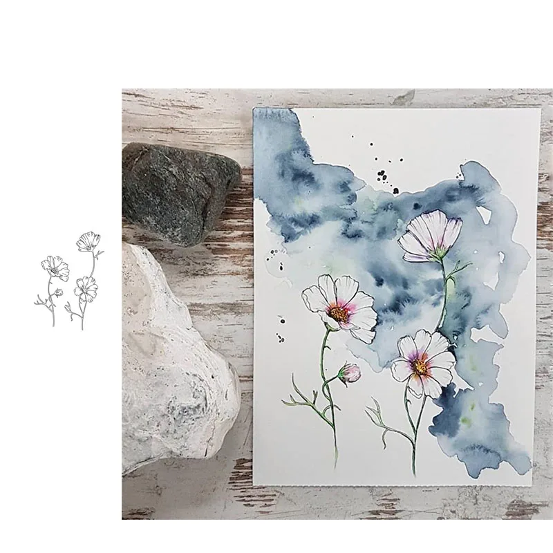 JC Lily Flowers Clear Rubber Stamp Silicone Seals Scrapbooking Handmade Tool Sheet Paper Mold Model Card Make Craft Decoration | Дом и сад