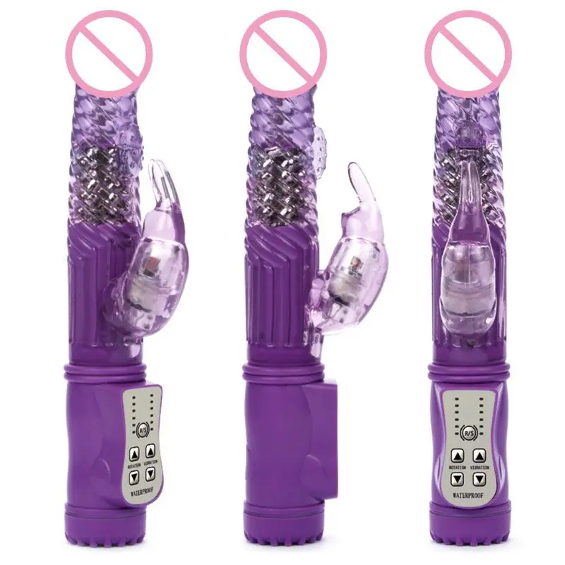 Двухмоторный вибратор точки G с вращающимся шариком Стимулятор клитора Массажер