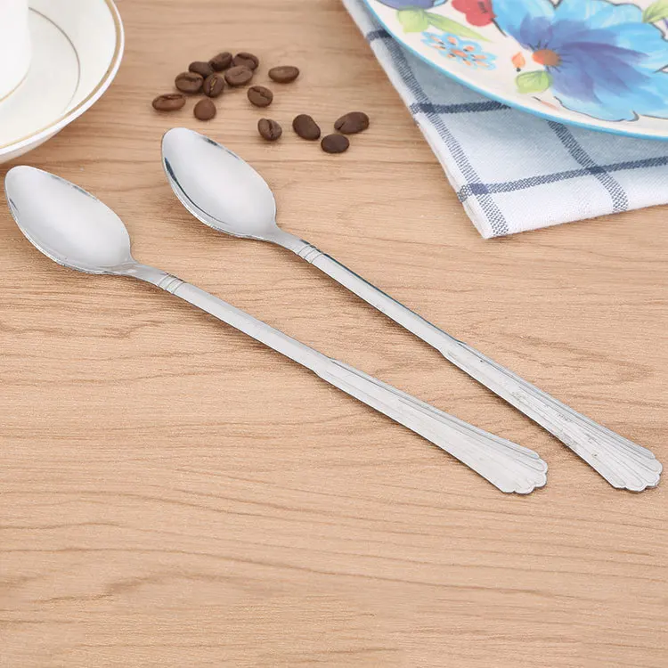 Фабричная оптовая продажа ложка для льда из нержавеющей стали с длинной ручкой