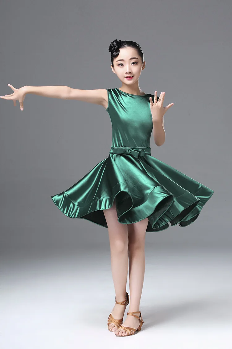 Юбка кигса для танцев платье бальных одежда сцены девочек детское Румба ча