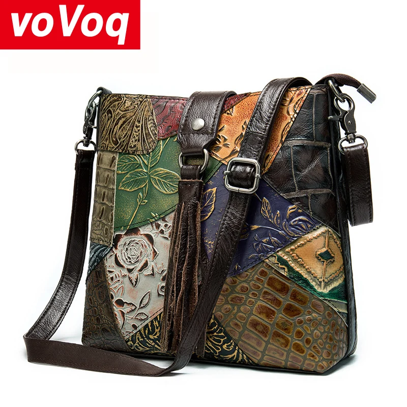 

Fashion Small Shoulder Bag for Women Messenger Bags Ladies Retro Genuine Leather Handbag Purse with Tassels Female Crossbody Bag
