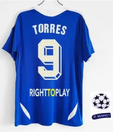 

RETRO SOCCER JERSEY 2011 2012 HOME LAMPARD DROGBA TORRES BLUE FOOTBALL SHIRTS UNIFORMS IN STOCK
