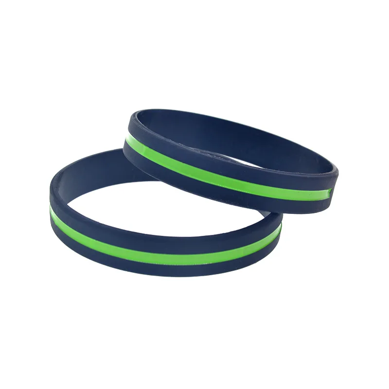 1 шт. зеленая лента силиконовый браслет черный размер для взрослых | Украшения и