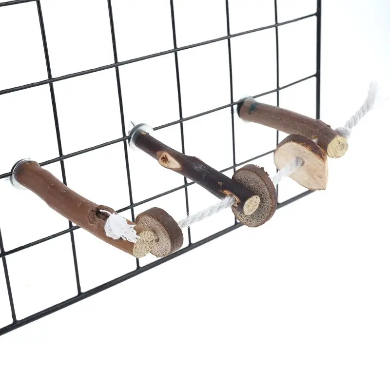 

Pet Bird Parrot Stand Cage Climbing Ladder Hammock Swing Birds Toys