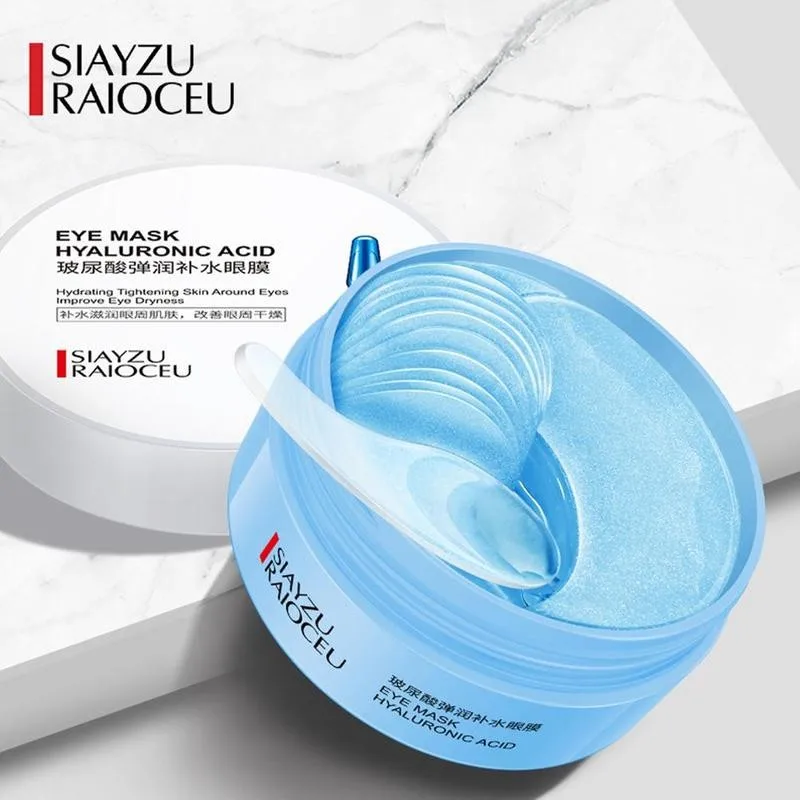 

60 шт./коркор. увлажняющая маска для глаз с гиалуроновой кислотой, отбеливающая укрепляющая уход за кожей, удаление темных кругов, средство п...