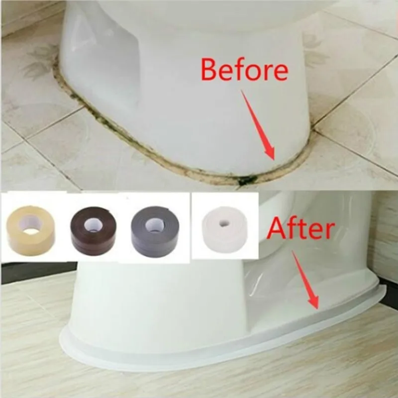 

Bathroom Sink Sealing Strip Tapes Waterproof Tapes Home Decorative Self Adhesive Wall Stickers For Bathroom Kitchen Decoration