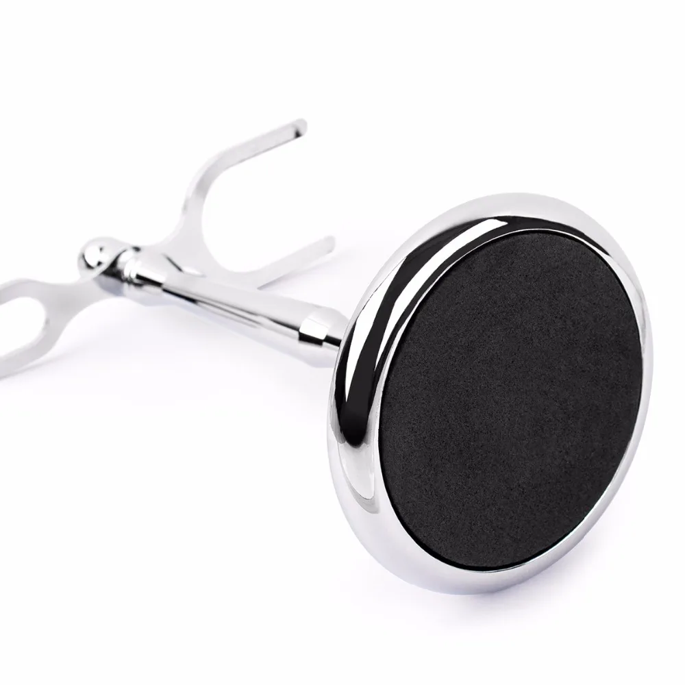 

QSHAVE Men Razor Holder Stainless Steel Shaving Brush Stand Classic Safety Razor Stand Holder with 4 Prong