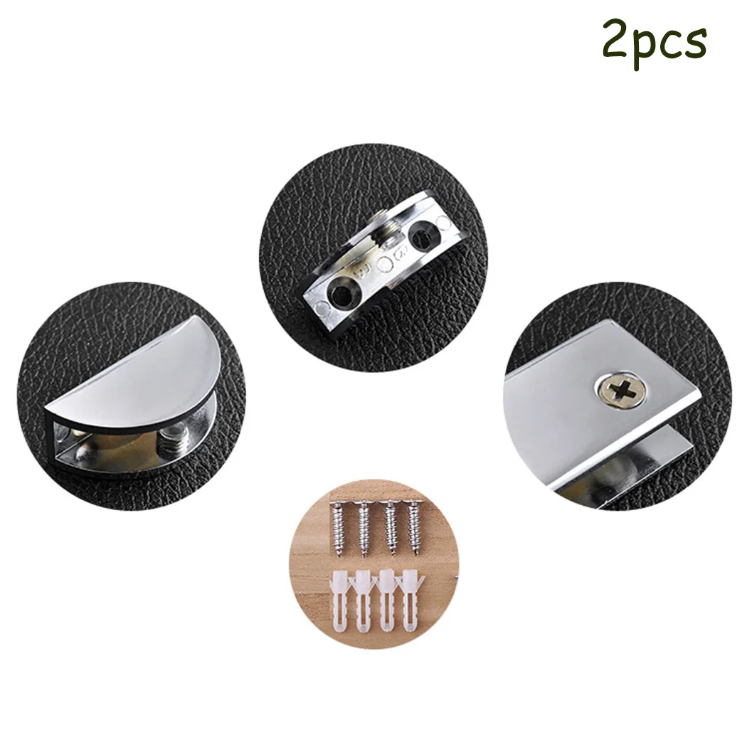 2 предмета кронштейн Стекло полка Поддержка цинковый сплав хрома для