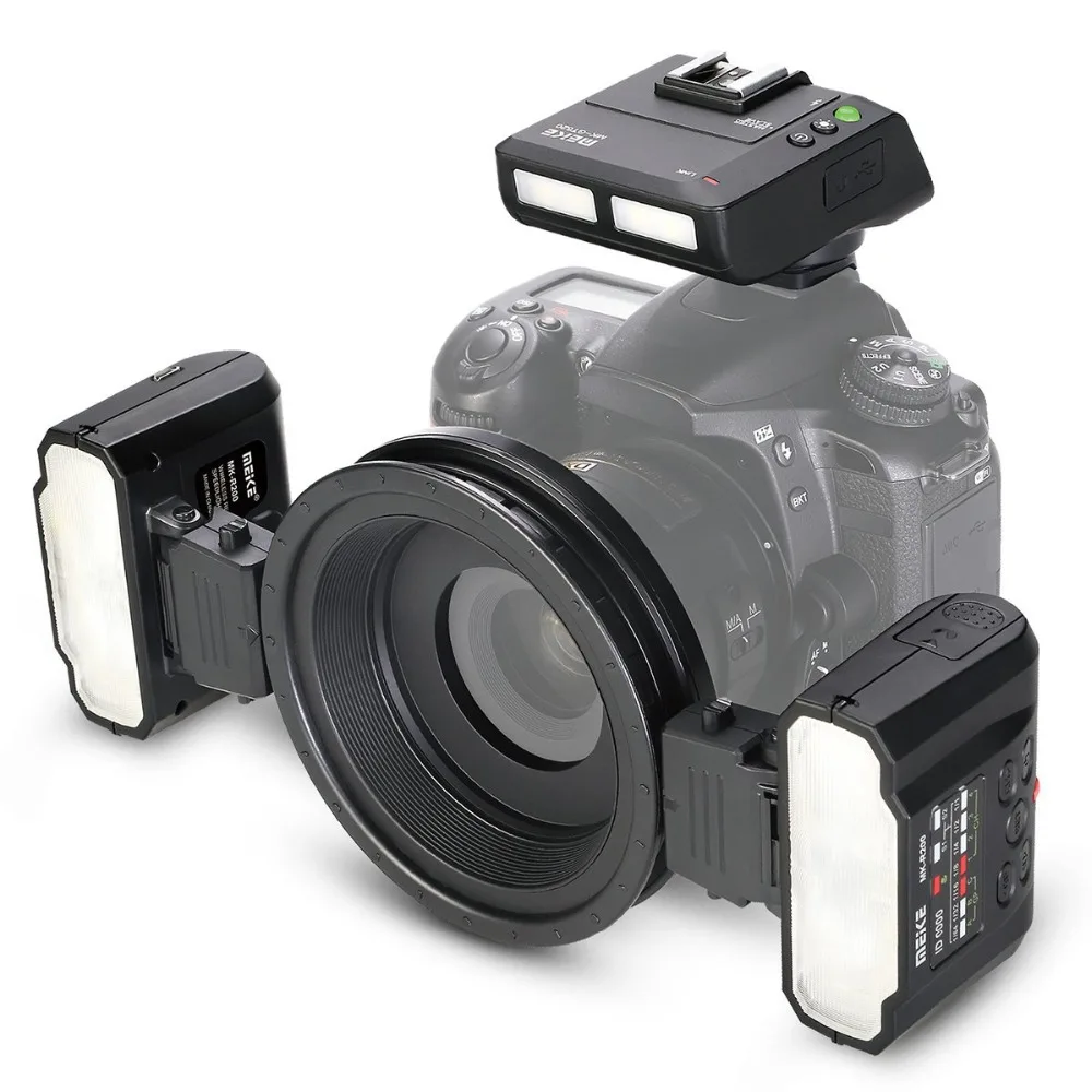 Meike MK MT24 Macro Twin Lite вспышка для цифровой зеркальной камеры Nikon D5100 D5200 d5300 D700 D800 D810 D80 D90